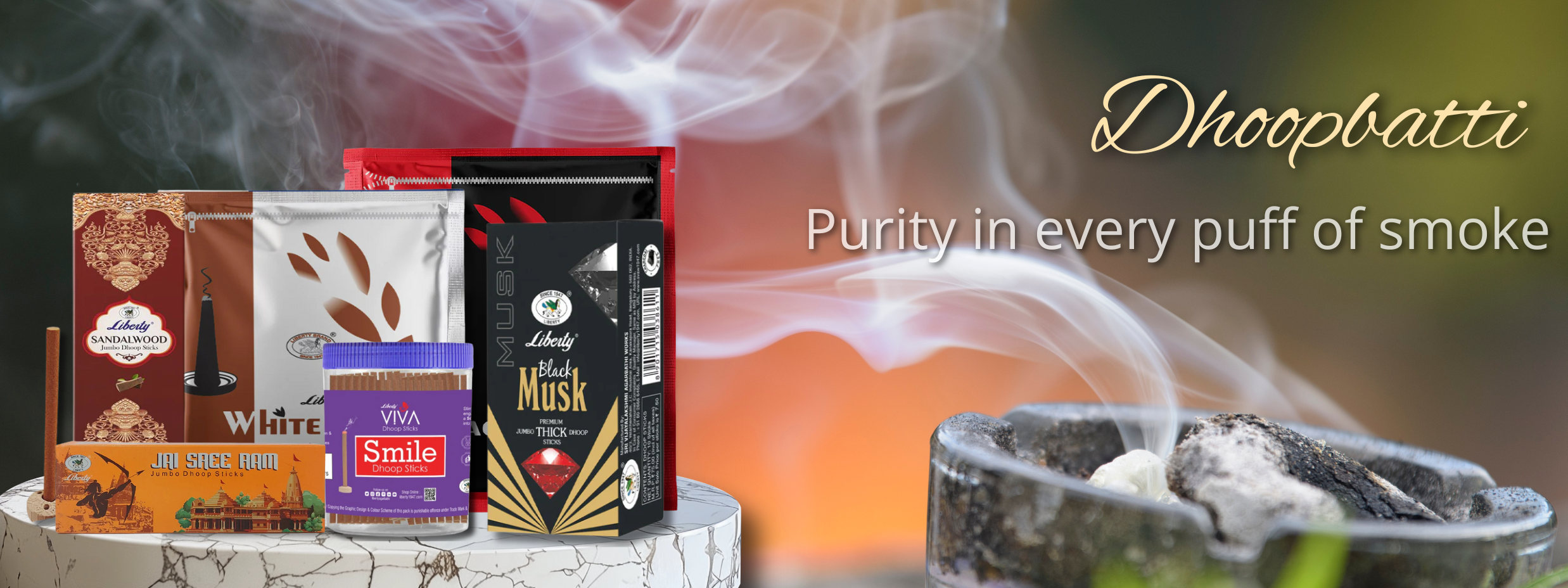 Dhoop Incense Desktop Banner