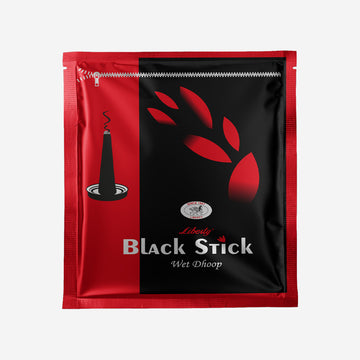 Black Stick Wet Dhoop Zipper Pouch