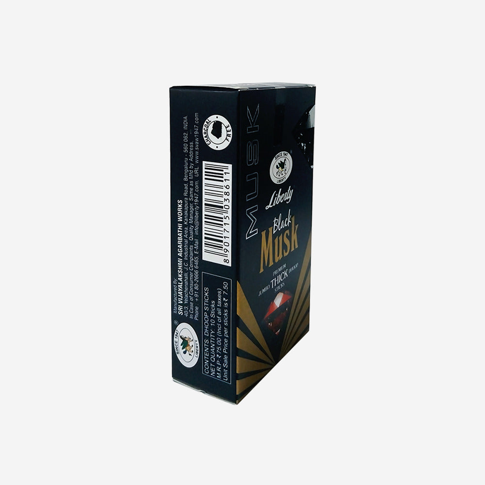 liberty black musk thick dhoop sticks