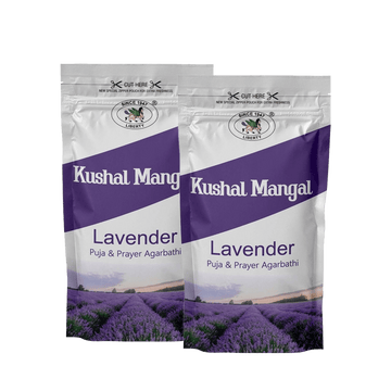 Kushal Mangal Lavender Incense Sticks in Zipper Pack