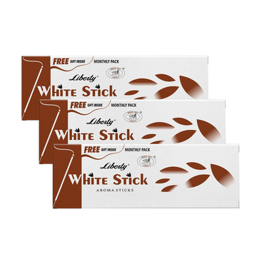 White Stick Incense Sticks Monthly Pack