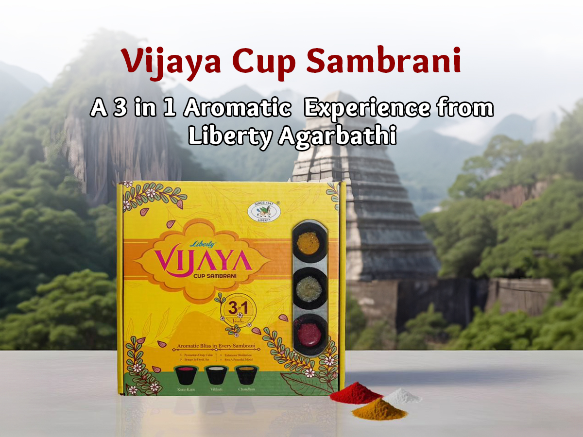 Vijaya Cup Sambrani: A 3 in 1 Aromatic  Experience from Liberty Agarbathi